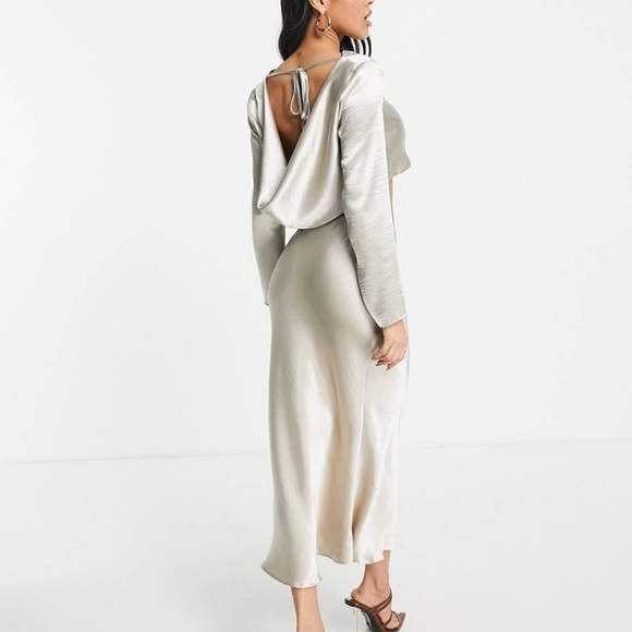 ASOS Satin Crop Top and Skirt Set - Picture 2 of 8